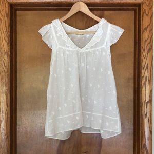 Ulla Johnson White Ruffle Blouse